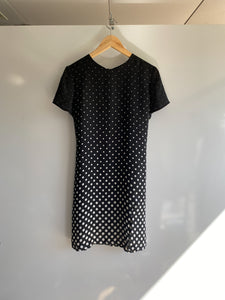 Transformed Vintage 1980’s dress - modified + upcycled fashion - “Dot Off The Press"