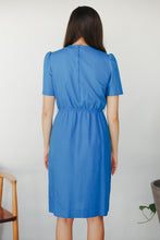 Load image into Gallery viewer, Transformed Vintage 1960’s dress - modified + upcycled fashion - “Give The Devil Her Blue&quot;