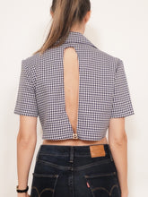 Load image into Gallery viewer, Transformed Vintage Top - Open-back and Cropped Blouse - Size Medium