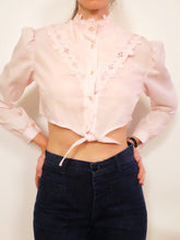 Load image into Gallery viewer, Transformed Vintage Top - Size Small - Cropped Antique Blouse